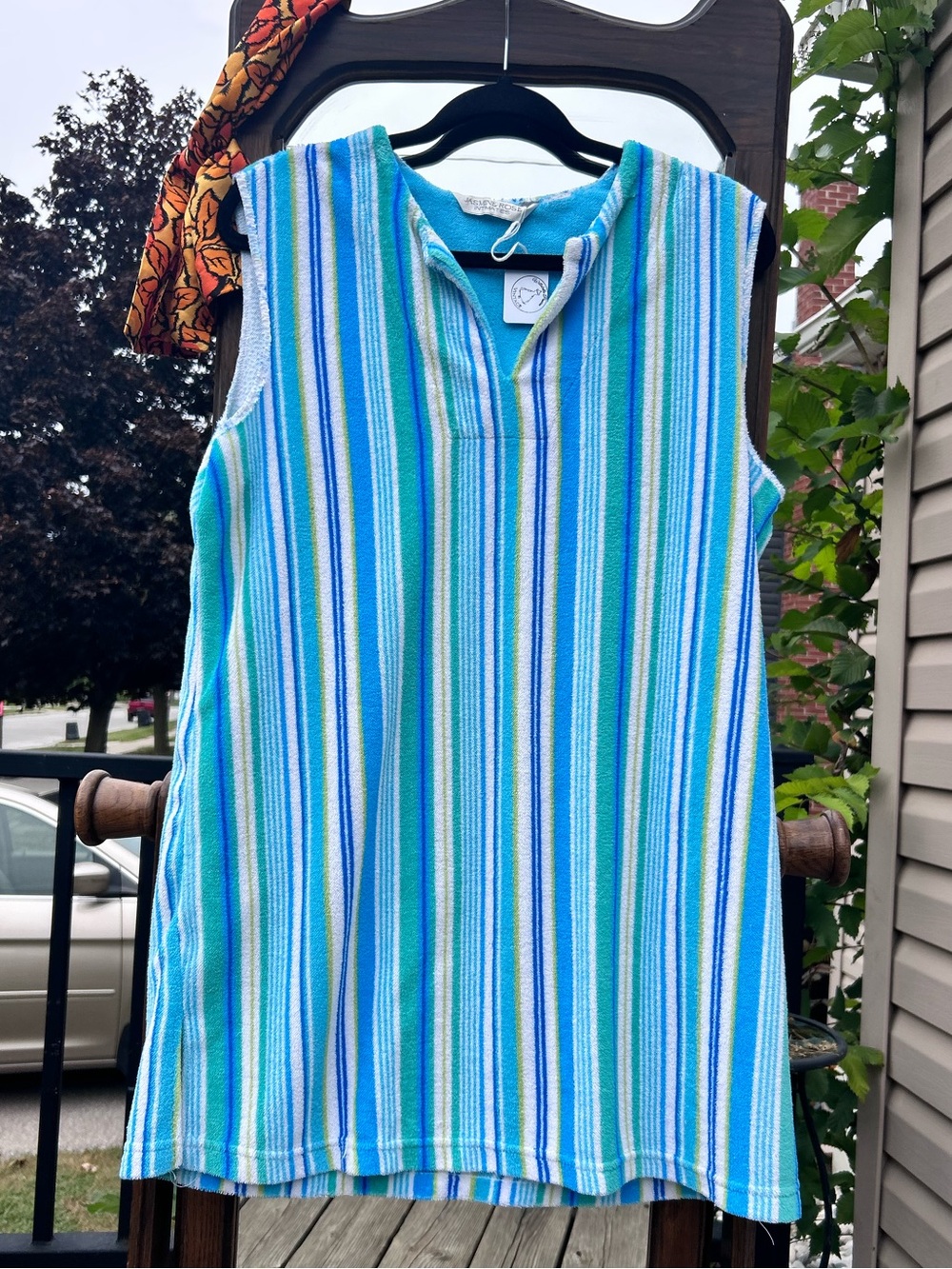 Vintage terry cloth loungewear dress